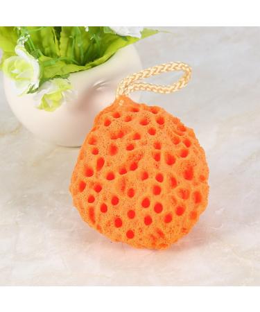 Body Shower Sea Sponge - Soft Exfoliator Spa Scrubber Ball (Orange) for Ultimate Bath Cleaning | International Shipping Available - Buy Online on GoSupps.com