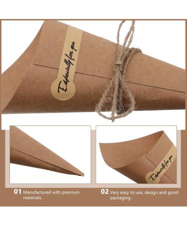 Alipis 50pcs Cone Cake Tube Flower Wrapping Paper Wrapping Paper Black Kraft Paper Cones Flowers Cutter Kraft Paper Color 15x15x0.1cm - Buy Online on GoSupps.com