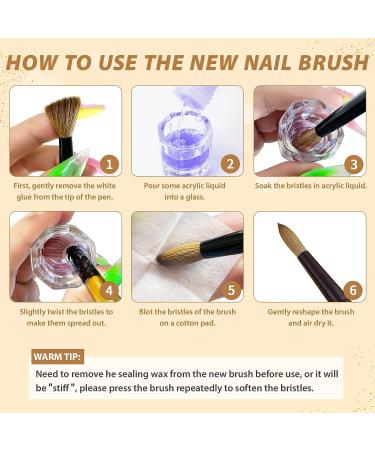 JOSLOVE Size 10 Kolinsky Acrylic Nail Brush - Handmade Round Shape for Acrylic Powder Application - 100% Pure Kolinsky Sable Hair - Gold Handle - DIY Home Salon - Buy Online on GoSupps.com