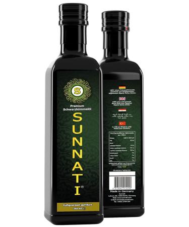 Sunnati PREMIUM Black Cumin Oil 250ml - 100% Pure Cold Pressed Vegan Egyptian - Buy Online - Buy Online on GoSupps.com