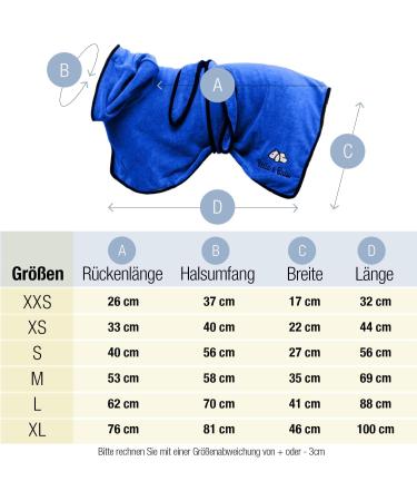 Bella & Balu Dog Bathrobe - Microfiber PFOTENCH Ultra-Absorbent Size L Blue - Perfect for Post-Swim Rainy Walks | International Shipping - Buy Online on GoSupps.com