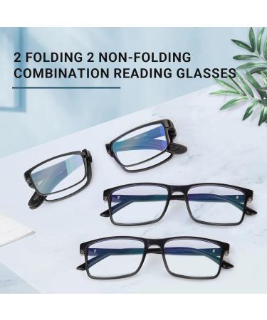 Buy Teraise 4-Pack Light Blocking Reading Glasses | Foldable Mini Readers for Men & Women | Computer Glasses with Case (1.5x) - International Shipping Available - Buy Online on GoSupps.com