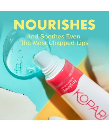 Kopari Coconut Lip Glossy 3 Pack - Vegan Hydrating Moisturizing Lip Oil with Vitamin E & Shea Butter - Long Wear High Shine Non Sticky Formula - Natural Plant Based Paraben Free Balm - 0.35 Ounce (Pack of 3) - Buy Online on GoSupps.com