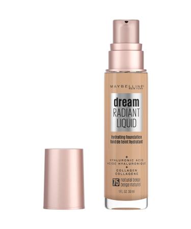 Maybelline Dream Radiant Liquid Medium Coverage Hydrating Makeup, Lightweight Liquid Foundation, Natural Beige, 1 Count 1 Fl Oz (Pack of 1) Natural Beige - Buy Online on GoSupps.com