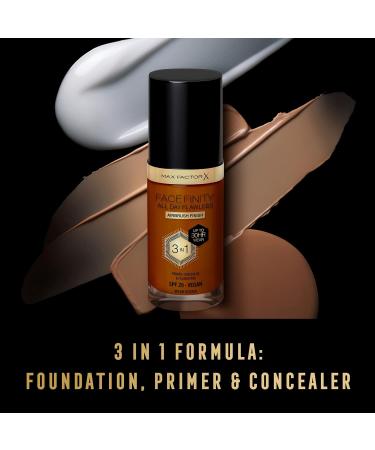 Max Factor Facefinity 3-in-1 All Day Flawless Foundation SPF 20 Cocoa 30ml - Sun Tan Formula - Buy Online on GoSupps.com