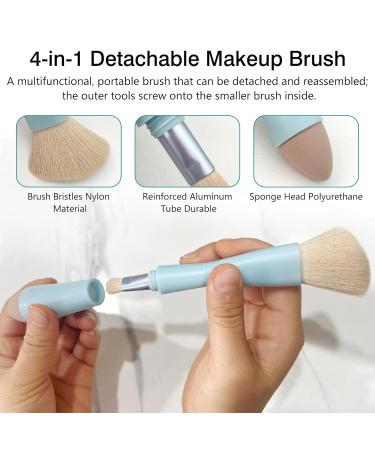 Multi-Tasker 4-in-1 Vegan Makeup Brush | Travel-Friendly Beauty Tool for On-the-Go Glam - Buy Online on GoSupps.com