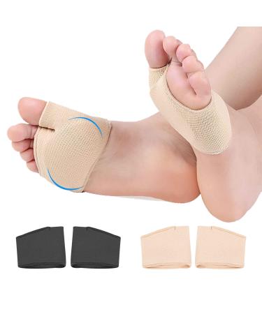 Metatarsal Sleeve Pads Soft and Comfortable Ball of Foot Cushions Pain Relief Forefoot Pads for Women and Men  2 Pairs Large (2 Pair)