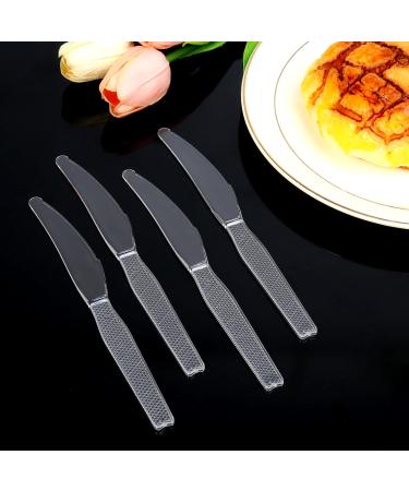 Plastic knives plastic cutlery for Party Supplies Dinners Buffets Take-Out Catering Food Services(100 Pack) - Buy Online on GoSupps.com