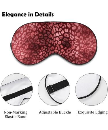 Leopard Skin Red Tie Dye Sleep Mask for Women | Adjustable Eye Shades with Elastic Strap - Buy Online on GoSupps.com