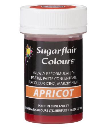 Sugarflair Apricot Pastel Food Colouring Paste Highly Concentrated for Use with Sugar Pastes Buttercream Royal Icing or Cake Mix Subtle Colour Dye - 25g
