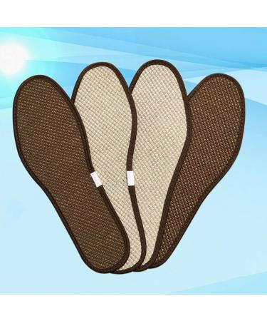Bamboo Charcoal Shoe Insoles - Sweat-Absorbent Linen Inserts for Men's Sports Shoes (2 Pairs, 26.5x5cm) - Buy Online on GoSupps.com