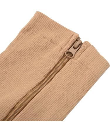 Shop Multicolored XXL Compression Stockings with Zipper - Open Toe Knee Support & Varicose Vein Prevention - Buy Online on GoSupps.com