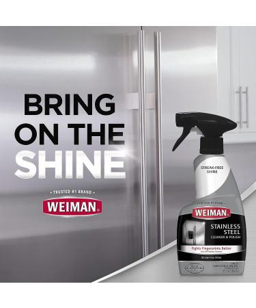Weiman Stainless Steel Cleaner and Polish (2 Pack) - Protects Appliances, Prevents Fingerprints, Leaves Streak-Free Shine - for Refrigerator, Dishwasher, Oven, Grill - Buy Online on GoSupps.com