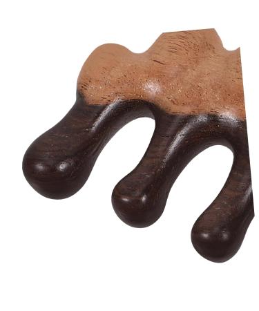 Hoement Wooden Hair Massage Comb - Wide Tooth Comb for Curly Hair & Scalp Care | 10x5.5cm Black - Buy Online on GoSupps.com