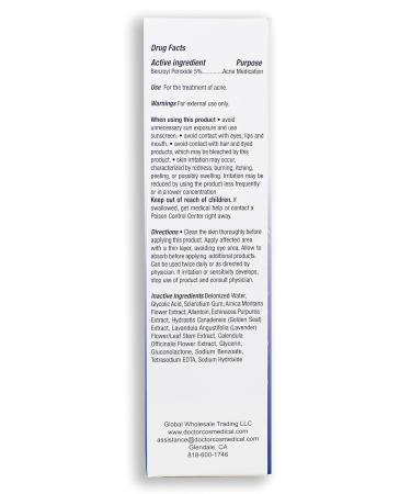 Professional Acne Serum - Non-Sticky Face Moisturizer for Acne Scars Control | No Parabens & Sulfates | 1.1 Oz - Buy Online on GoSupps.com