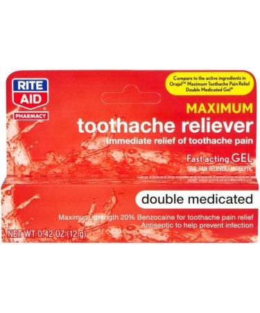 Rite Aid Toothache Relief Oral Gel - Fast-Acting Pain Relief - 0.42 oz - Buy Online on GoSupps.com