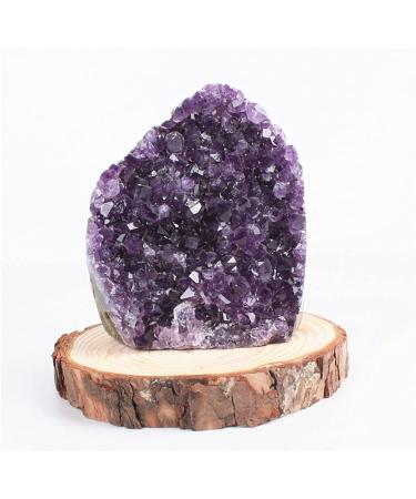 Amethyst Rough Stone About 200g-900g Natural Amethyst Geode Quartz Cluster Crystal Specimen Figurines Decor (Color : Add The Base Size : 400-500g) Stone Mineral Specimen (Color : Add The Base Size 200-300g Add the Base