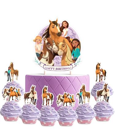 21 Free Horse Cake Topper Cupcake Toppers Set, Party Decor for Horse Theme Birthday Supplies Favors Topper Decorations