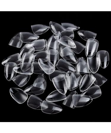 Noverlife 550PCS Short Almond Soft Gel Nail Tips Clear - Full Cover Half Matte Almond Shape Fake Nails with Case for DIY Nail Salon Manicure - Soak Off Extensions - Buy Online on GoSupps.com