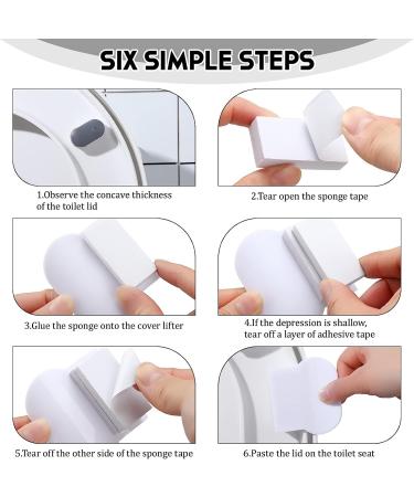 9 Pcs Toilet Seat Lifter Handle - White | Bathroom Accessories for Home, Travel, Office, Hotel - Buy Online on GoSupps.com