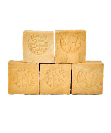 Carenesse aleppo soap package Traditional 5 pieces 85% olive oil 15% laurel oil original olive oil soap Vegan handmade natural soap approx. 900-950 grams p Package 15% laurel oil & 85% olive oil