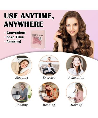 Heatless Hair Curler Band for Long Hair | Overnight Curling with Non-Slip Tie | Pink Locken Winder for Beautiful Curls - Buy Online on GoSupps.com