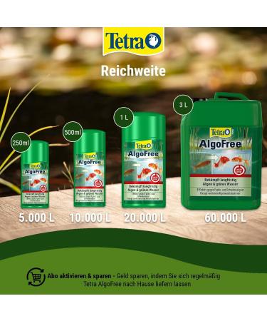 Tetra Pond AlgoFree - 3L Floating Algae Killer for Garden Ponds | Combat Green Water & Filamentous Algae - Buy Online on GoSupps.com