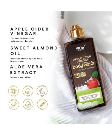 WOW Skin Science Apple Cider Vinegar Foaming Body Wash - 250ml | For Men & Women | Moisturizing & Acne-Fighting | Suitable for All Skin Types - Buy Online on GoSupps.com