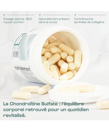 100% Pure Chondroitin Sulfate | Joint Protector Tendon Resistance Tissue Regeneration | Nutrielement by Nutrimuscle | 120 Capsules - Buy Online on GoSupps.com