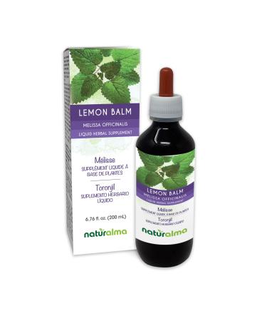Naturalma Lemon Balm (Melissa officinalis) Leaf Alcohol-Free Tincture - 6.76 fl oz Liquid Extract in Drops - Herbal Supplement - Vegan Alcohol-free 6.76 Fl Oz (Pack of 1)