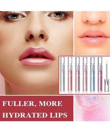 Buy Lip Glow Oil - Moisturizing Lip Balm & Plump Gloss | Set of 6 Hydrating Tinted Lip Oils for Fresh Texture - International Shipping - Buy Online on GoSupps.com