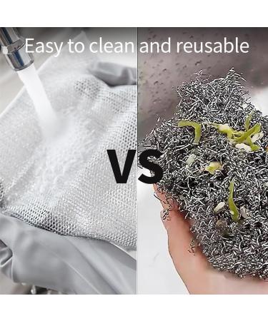 Foodypopz Kitchen Rag Wire Dishwashing Rag Foody Popz Wire Rag Kitchen Cloths for Cleaning Counters Multipurpose Wire Dishwashing Rags for Wet and Dry for Kitchen Sinks (20pcs) - Buy Online on GoSupps.com