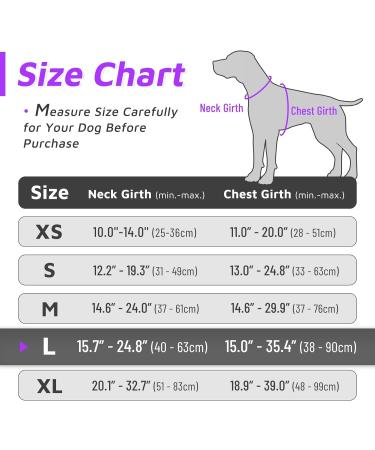 Eagloo Dog Harness for Large Dogs - Adjustable Anti-Train Control Harness with Reflex Strips Purple - Perfect for Labradors (1 Pack) - Buy Online on GoSupps.com