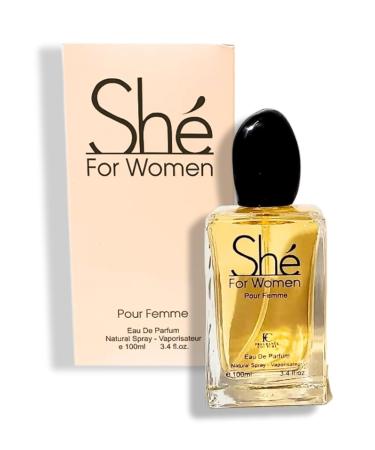 SHE FOR WOMEN EAU DE PARFUM 3.4 FL. Oz. Chypre Fruity fragrance for women. - Buy Online on GoSupps.com