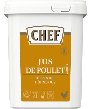 CHEF Jus de Poulet D shydrat - A Base de 13 9% de Volaille - Gain de Temps en Cuisine - Aide Culinaire Sauce Fonds Fumet - Bo te De 600g pour 10L 20L Jus de Poulet 600g - Buy Online on GoSupps.com