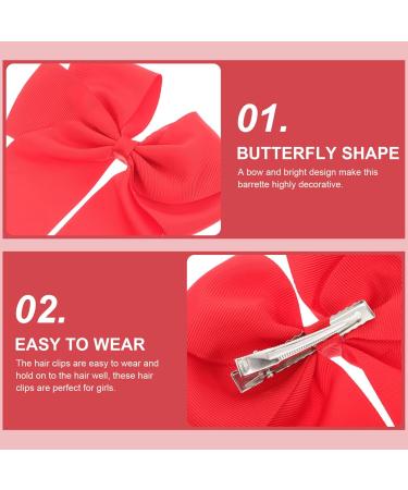 minkissy Women Hairpins Red Ribbon Bow for Hair Girls Hairpin Hair Bow Red Large Red Hair Bow Red Hair Accessories Red Bows Hair Clip Hairclips Bow Hairpin Decorate Bright Red Metal Women's - Buy Online on GoSupps.com