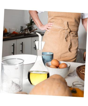 Ciieeo 2 Pcs Glass Oiler Kitchen Glass Cruet Containers with Lids Cooking Oil Cruet Glass Cruet Dispenser Kitchen Condiment Storage Practical Soy Cruet Jar Orange Silica Gel With Cover 27x10cmx2pcs Transparentx2pcs - Buy Online on GoSupps.com
