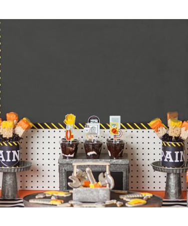 Electrician Themed Happy Birthday Cupcake Toppers 18-PC Set-Electrician or Lineman Birthday Party and Retirement Party or Baby Shower Party Decoration. Suitable for boys and girls -SugarGera - Buy Online on GoSupps.com