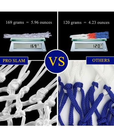 ProSlam Heavy Duty Basketball Net Replacement - All Weather Anti Whip, Fits Standard 12 Loops Rims - Buy Online on GoSupps.com