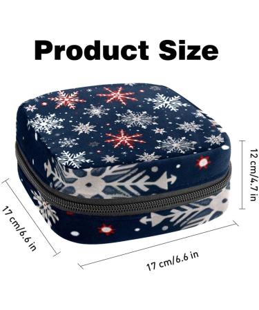 Women's Bandage Organizer for Menstrual Cup & Makeup - Travel with Big Capacity Christmas Snowflake Pattern (4.7x6.6x6.6 in) - Buy Online on GoSupps.com