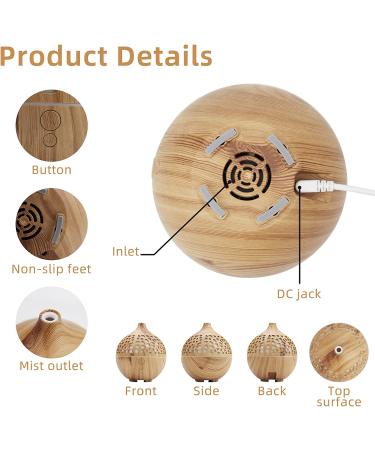Upgraded Essential Oil Diffuser for Aromatherapy - Cool Mist Humidifier with 7 Color Lights - 4 Mist Modes - Waterless Auto Off - Large Room, Home, Baby Bedroom - 0.2 lbs - Buy Online on GoSupps.com