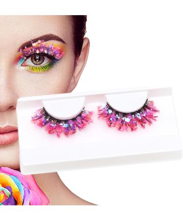 False Eyelashes 3D Glitter Eyelashes Shiny Dramatic Fake Eyelashes Long Dense Color Eyelashes with Sequins Fluorescent Eyelashes Suitable for Prom Stage Holiday Eye Makeup Cosplay Props Q-03 - Buy Online on GoSupps.com