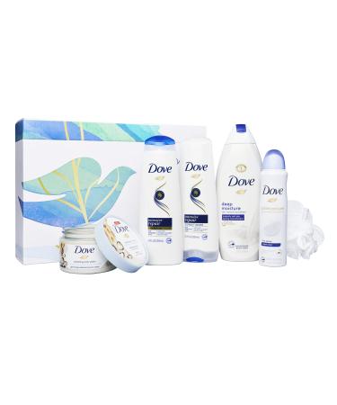 Dove Beauty Essentials Bath and Body Gift Set Perfect Bath Gift Set for Him or Her Deep Moisture and Original Clean 5 Count