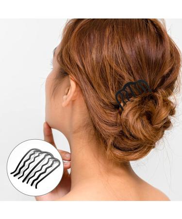 6 PCS Black Hair Fork Clips U Shaped Side Combs for Women Girls - Vintage Hair Styling Tool - Buy Online on GoSupps.com