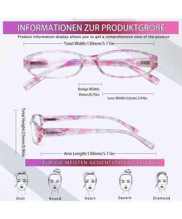 Cojwis 4 Pack Reading Glasses for Women - Stylish Multi-Colored Readers with HD Clear Lens 4.00x Magnification - Buy Online on GoSupps.com