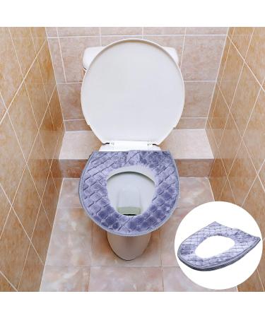 BESPORTBLE Soft Thicker Toilet Seat Cover Pad - Zipper Washable & Comfortable - Four Seasons - Grey - Buy Online on GoSupps.com