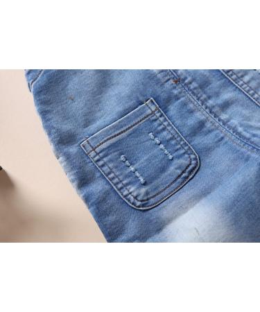 KIDSCOOL SPACE Baby & Little Boys/Girls Ripped Denim Overalls 12-18 Months Light Blue - Buy Online on GoSupps.com