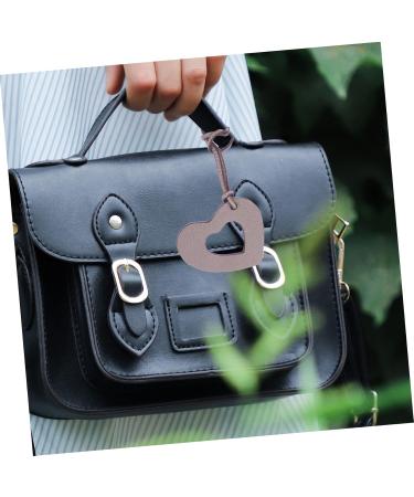 Zerodeko Zipper Bag Rearview Decoration Pu Creative Phone Heart Leather Decor Handbag Decorative Ornament Silver 9X9cm - Buy Online on GoSupps.com