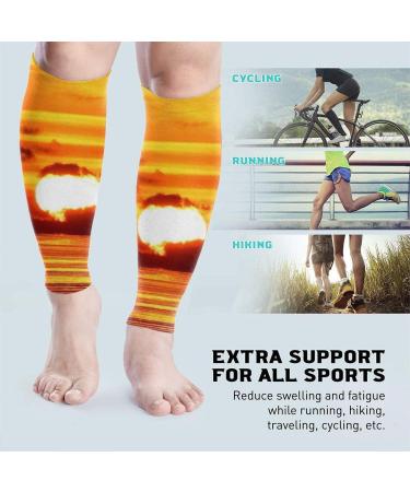 Men's Sunset Beach Running Compression Socks | UV Protection & Varicose Veins Relief | Shop Internationally - Buy Online on GoSupps.com