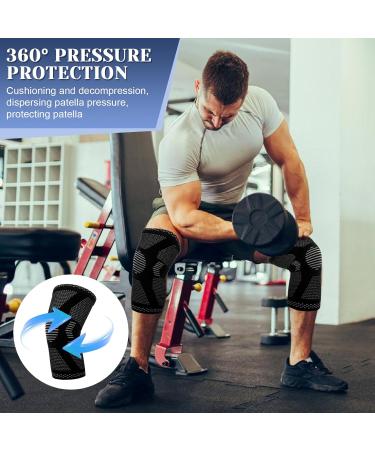 Kniebandage Set 2 Pack - Non-Slip Knee Supports for Men & Women | Relieve Pain for Running Walking Hiking Weightlifting & Sports XL - Buy Online on GoSupps.com